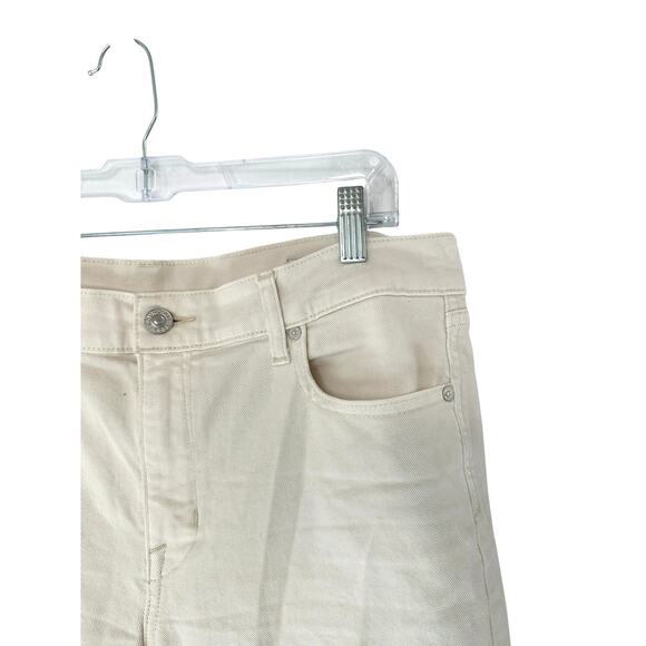 AYR Cream Casual Everyday High Rise The Beat Drop Ankle Cropped Jeans Size 30 - Picture 5 of 12